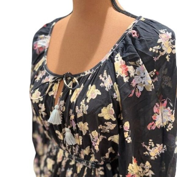 Free People “Camella” Floral Mini Dress in Black – Size Medium – NWOT - Picture 5 of 10